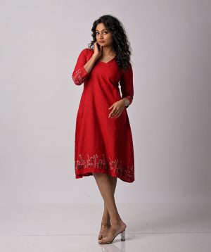 Embroidered Embellished Dress