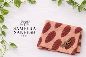 FLEUR PEACH COTTON UNSTICHED MATERIAL